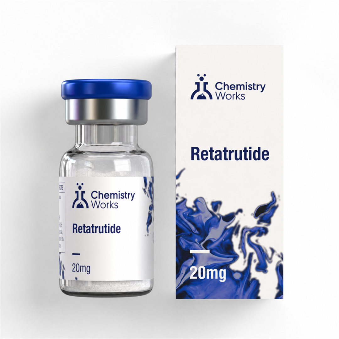 Chemistry Works Retatrutide 20mg vial and box